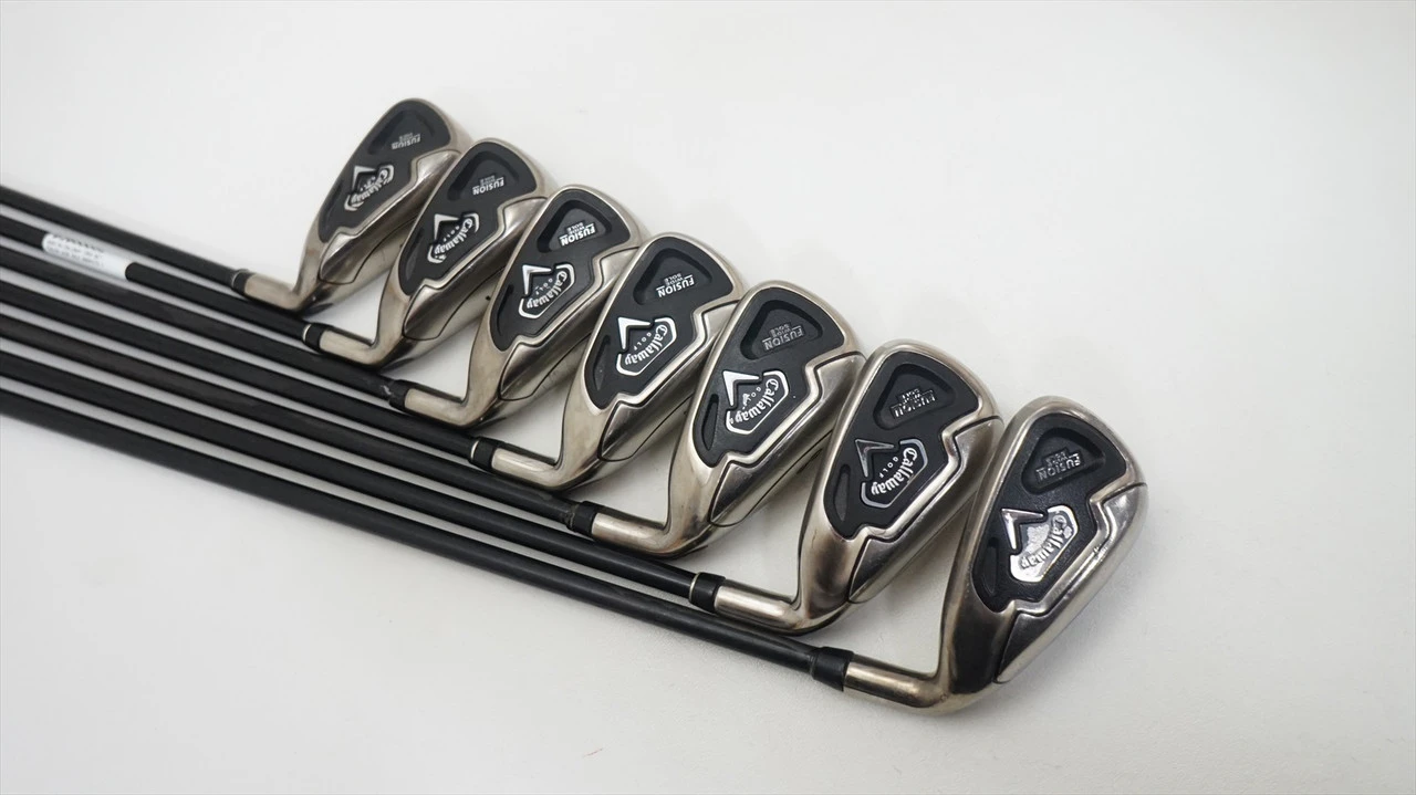 Callaway Fusion Wide Sole Iron Set 4-Pw Stiff Flex Graphite 1053391 Good 4 Callaway Fusion Wide Sole Iron Set 4-Pw Stiff Flex Graphite 1053391 Good - Image 4