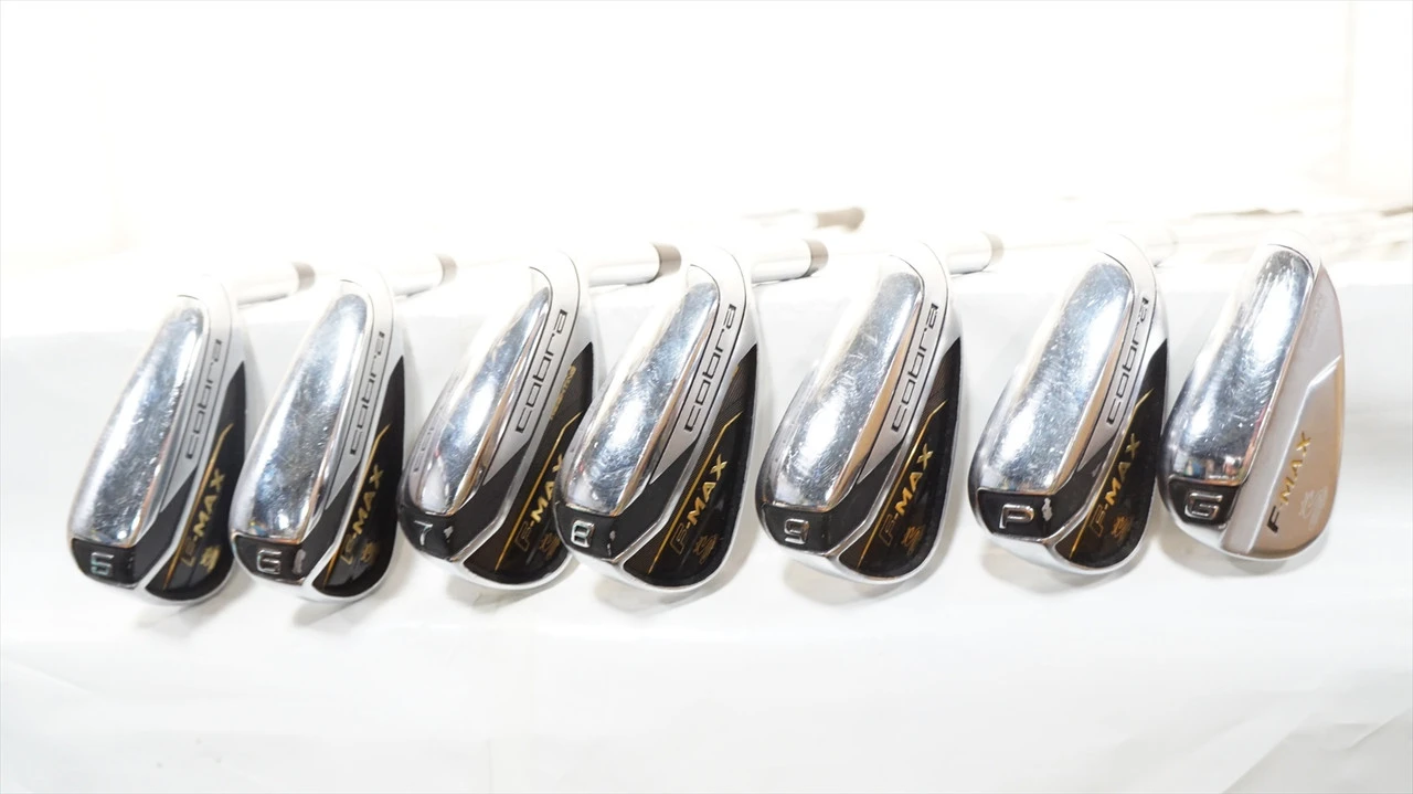 Cobra F Max Iron Set 5-Pw, Gw Stiff Flex True Temper Steel 1062301 Good 1 Cobra F Max Iron Set 5-Pw, Gw Stiff Flex True Temper Steel 1062301 Good
